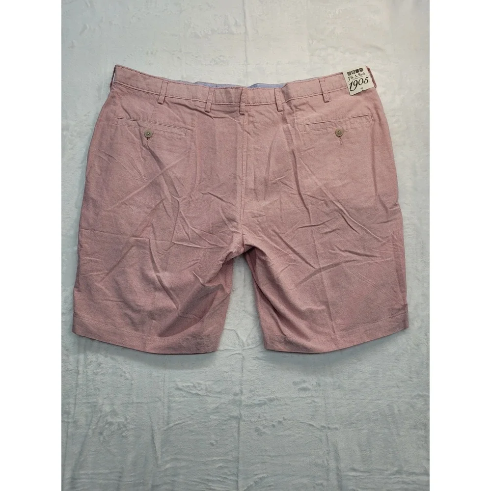 NWT Jos. A.‎ Bank 1905 Chino Shorts Mens 42 Pink Cotton Oxford Flat Front